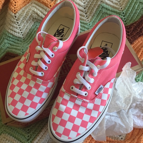 strawberry checkerboard vans